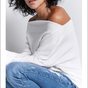 Waffle Knit Dolman Top